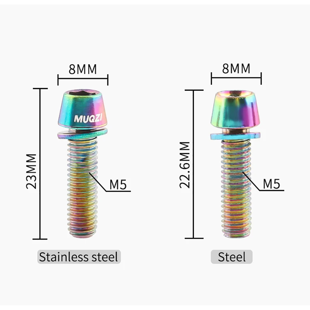 6 szt. Śruby wspornika roweru M5x17mm do kierownicy roweru szosowego ﻿