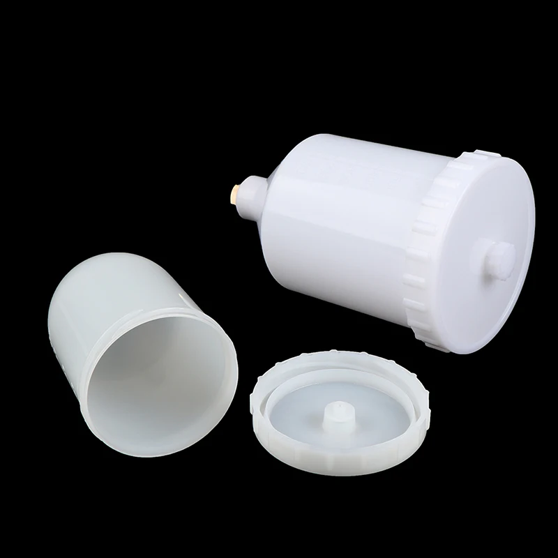 125/250/600ml Plastica Spray Vernice Tazza Spruzzatore Tazza Aria Gravity Feed Vernice Spray Pot Connettore Filettato Per Parti di Pistola A Spruzzo