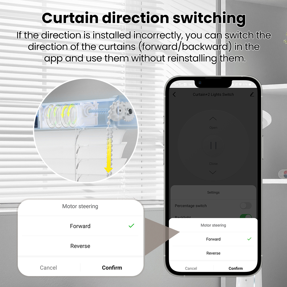 AVATTO Tuya WiFi Rollladen Vorhang Lichtschalter für elektrische motorisierte Jalousien Smart Life Control Arbeit für Alexa, Google Home