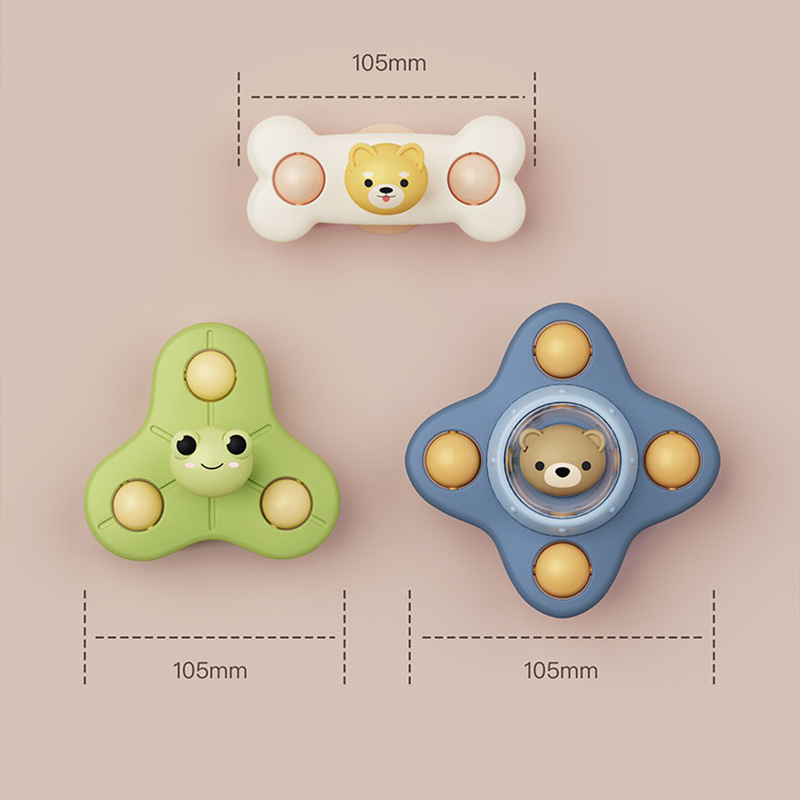 3 unids/set de juguetes para bebés, juguetes giratorios con ventosa para niños pequeños, juguetes sensoriales para aliviar el estrés, sonajeros giratorios educativos