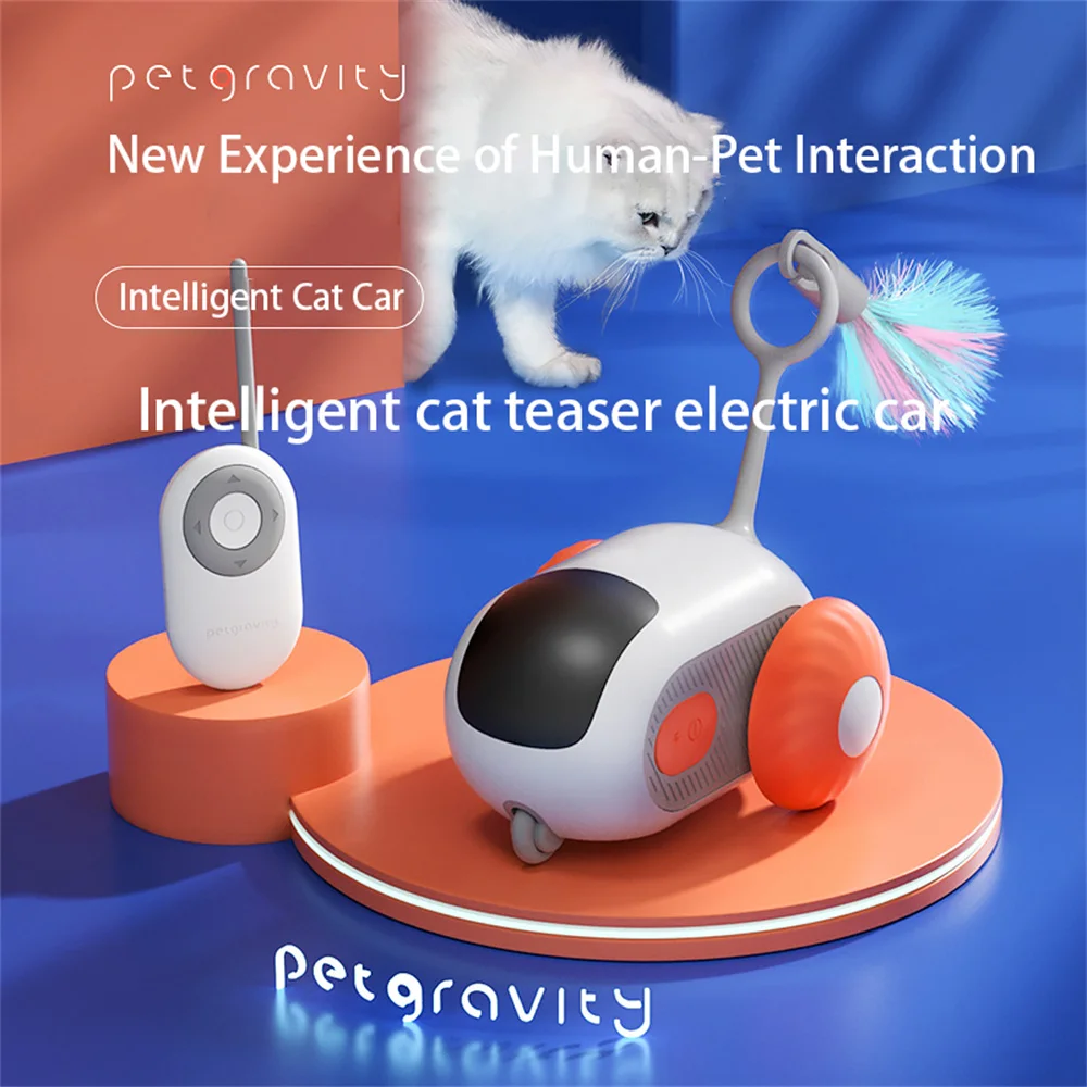 Giocattolo interattivo per gatti telecomandato intelligente automatico elettrico intelligente sport auto-moving Balance Interactive Car Cat Toys
