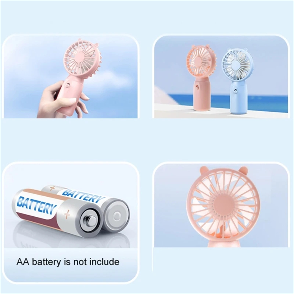 Handheld Fan Mini Cooling Fan Creative Battery Version Mute Cooler Outdoor Office Dormitory Cooling Device Battery Not Inclued