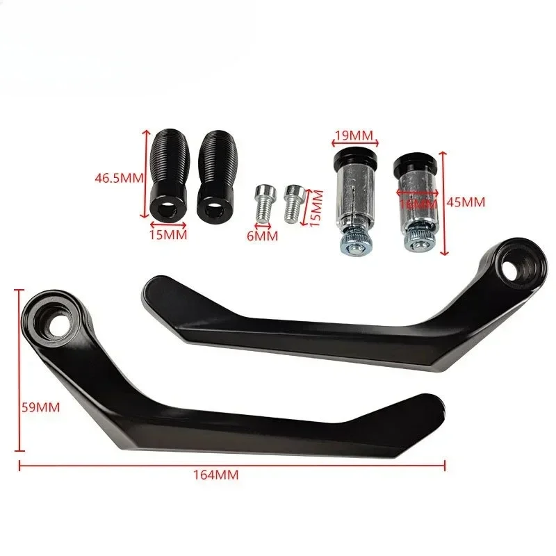 Manillar de aleación de aluminio Cnc para motocicleta, Protector de mano de palanca de embrague de freno, accesorios de modificación