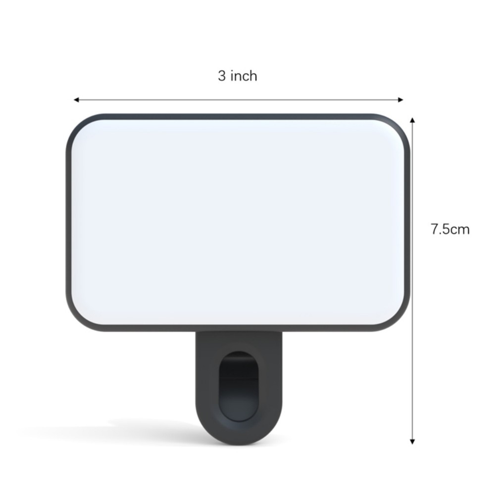 Tragbares Mini-Selfie-Fülllicht, wiederaufladbar, 3 Modi, einstellbare Helligkeit, zum Anklipsen für Handy-Computer, Fülllicht