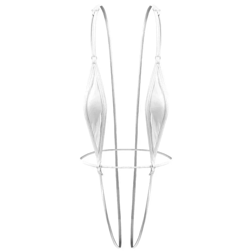 Frauen Sexy Eis Seide Hohl Ultra Dünne Backless V-String Body Bikini Dessous Bademode Tanga Sling Erotische Strand Weibliche Bikini