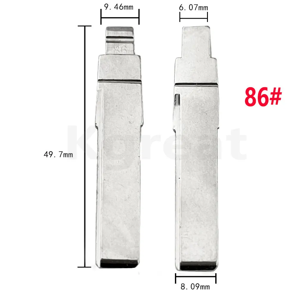 10個 31 #   86 #   89 #   HU66 金属ノーカットブランクフリップリモートキーブレード VW パサートボラシートシュコダアウディ Keydiy KD Xhorse VVDI JMD