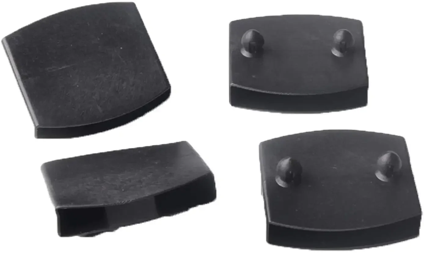12 pezzi di plastica nera quadrata di ricambio per divano letto a doghe centrali, supporto per tappi terminali, manicotto interno in gomma per parti del telaio del letto in legno