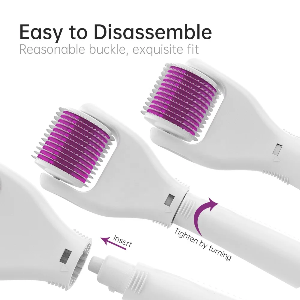 Derma rollerセット6 in 1 DRS Dermaroller Beard roller Face roller Derma Rolling System頭皮毛髪成長マイクロニードルセット