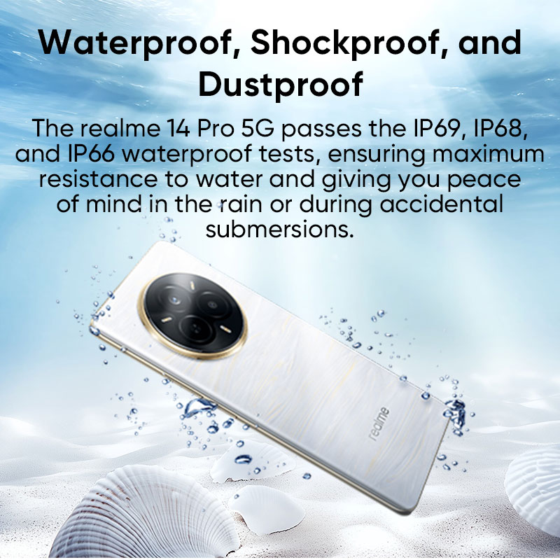 Global Version realme 14 Pro 5G Smartphone 50MP Sony IMX882 OIS Kamera Dimensity 7300 Energie 120Hz Curved Vision Display IP69