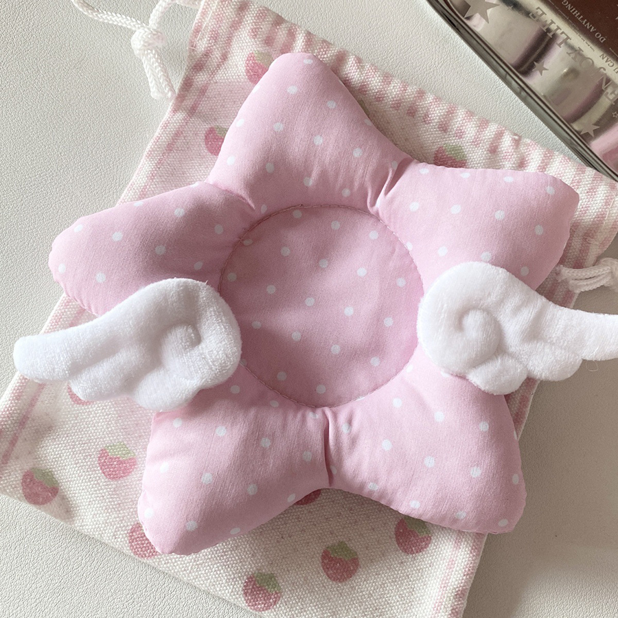 Cute Polka Dot Insulated Coaster Thicken Star Wings Cup Mat Cotton Non-slip Table Mat Home Decoration