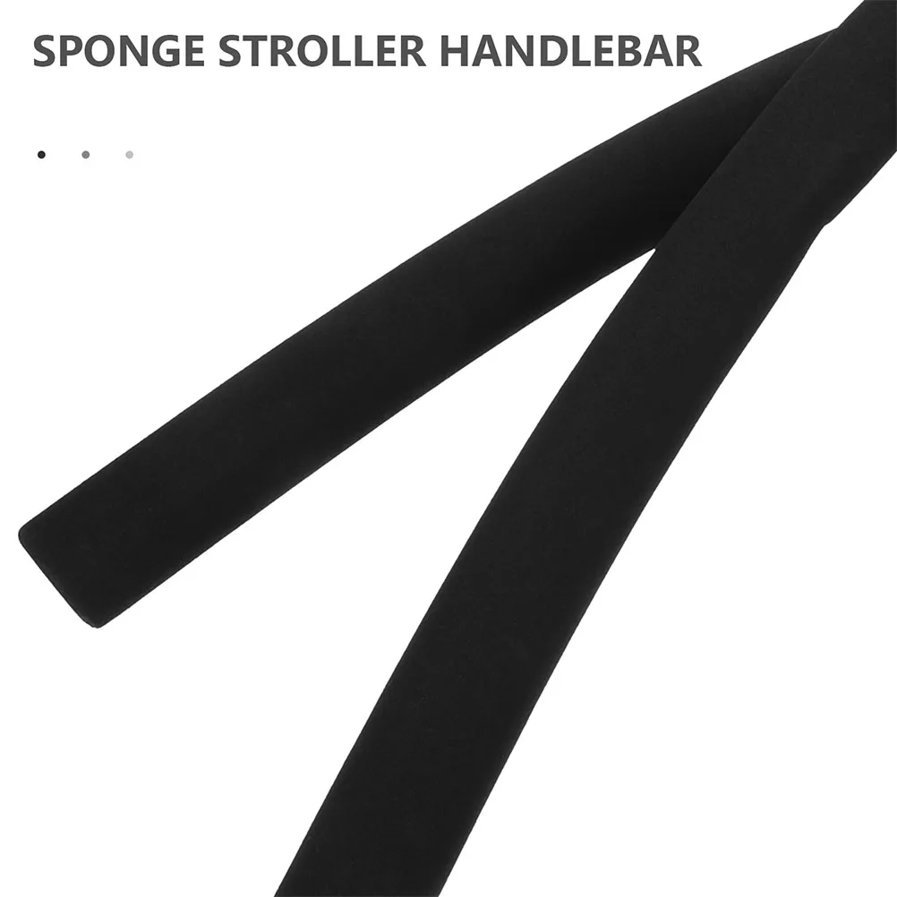 4pcs รถเข็นเด็ก Handle ครอบคลุมฟองน้ําสีดําเปลี่ยน Grips Protector รถเข็นเด็กแขนสบายเด็กลื่น