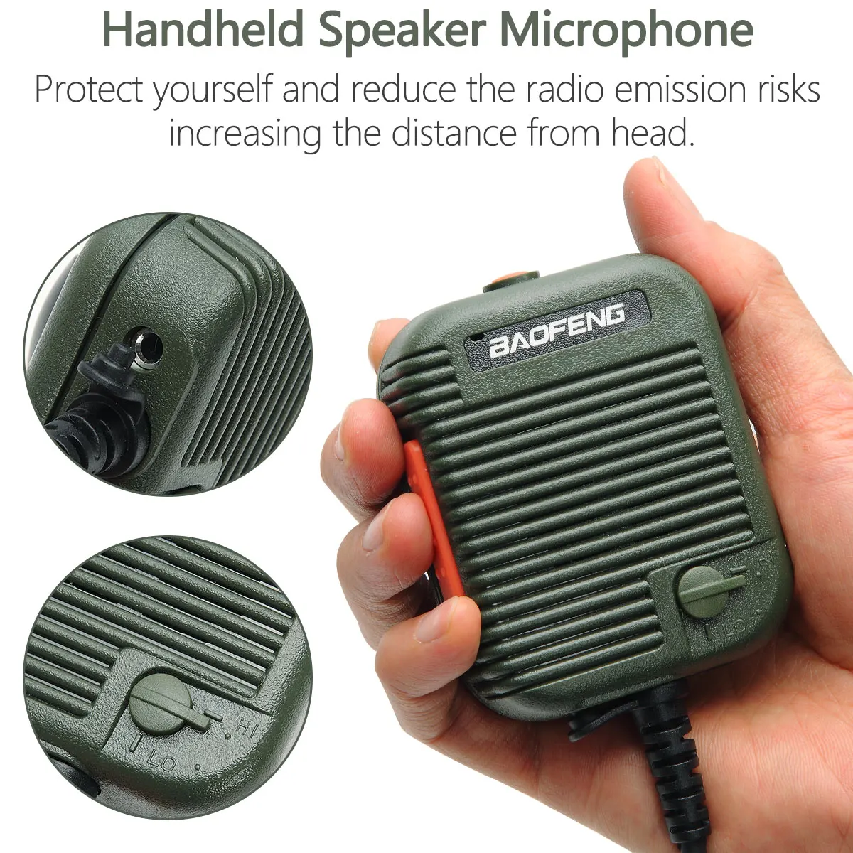 Baofeng AR-152 Walkie Talkie mikrofon PTT radia głośnik Keenwood 2-Pin typ mikrofon ręczny dla UV-K5 UV-21 Pro DR-1801