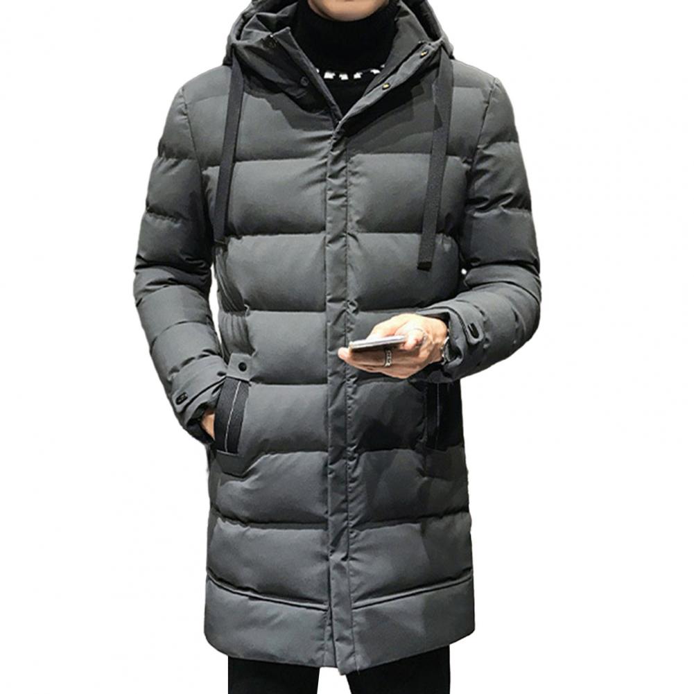 Parka de inverno para baixo com capuz, casaco de algodão com gola alta para exterior, máximo para vento