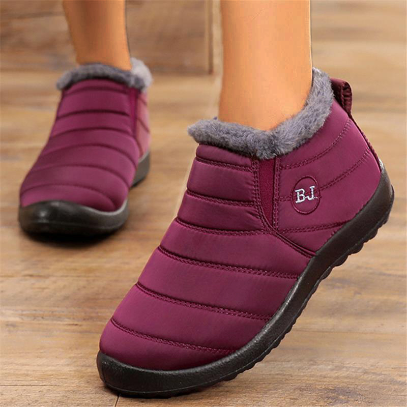Botas de nieve para Mujer, zapatos gruesos con plataforma de invierno para Mujer, zapatos sin cordones, botines Punk, nuevos zapatos de invierno para mantener el calor, Botas para Mujer