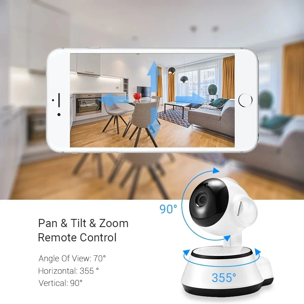 V380 Pro IP Camera HD Smart Surveillance Home Wireless Cloud Intelligent Auto Tracking Of Human CCTV Network Wifi Camera