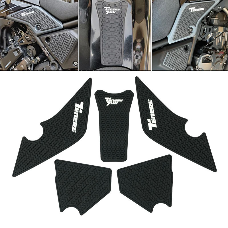 Para yamaha tenere 700 rally t700 xtz 690 t 700 acessórios da motocicleta antiderrapante lado tanque de combustível adesivos almofada à prova dwaterproof água adesivos