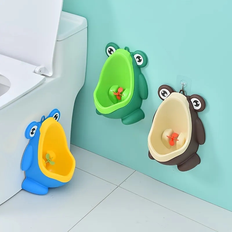 Leuke Kikker Zindelijkheidstraining Urinoir Jongen Met Leuk Gericht Doel, Toilet Urinoir Trainer, Kinderen staan Verticale Pee Baby Peuter