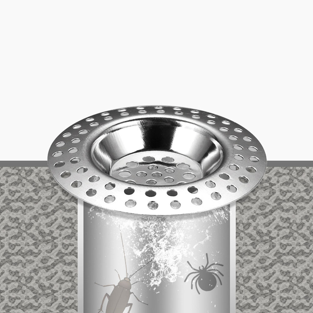 2PCS Küche Waschbecken Filter Edelstahl Mesh Waschbecken Sieb Filter Badezimmer Waschbecken Sieb Ablauf Loch Filter Falle Abfall Bildschirm