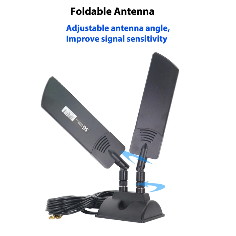 Antena externa enrutador 42dbi 5G, amplificador de cobertura de señal WiFi de largo alcance para exteriores, amplificador celular 4G 3G 2G para ZTE CPE MC801a
