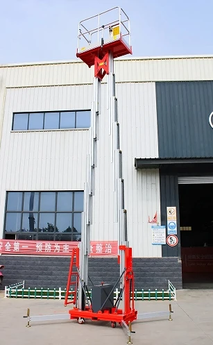 Everlift Piattaforma di lavoro Mobile in alluminio a doppio albero Prezzo di fabbrica Piattaforma di sollevamento elettrica in alluminio Sollevatore verticale a doppio albero