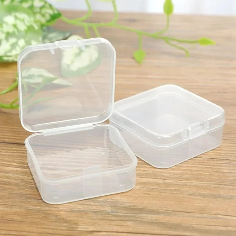 PP Storage Box Mini Transparent Plastic Case Container Square Rectangle Packaging Box for Jewellry Beads Small Items