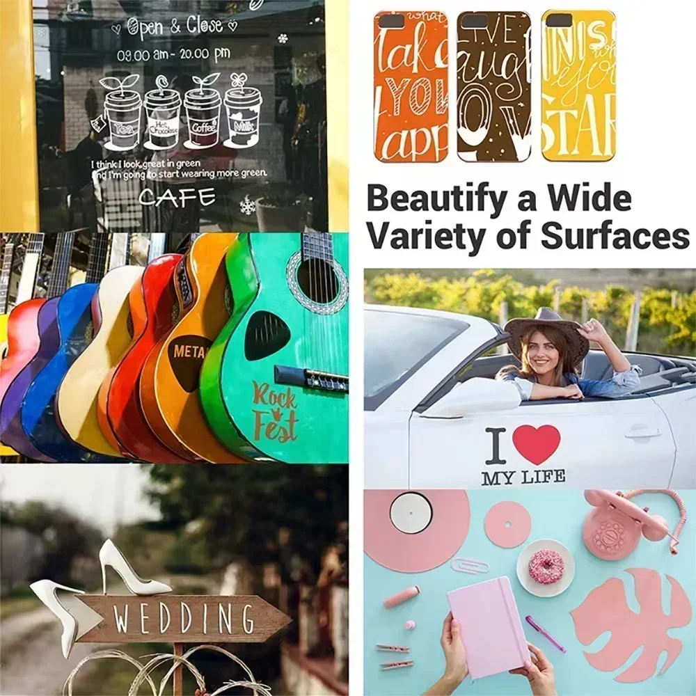 30.5cm x 100cm nastro per applicazione in vinile trasparente griglia di allineamento a 4 colori per adesivo per nastro di carta di trasferimento per decalcomanie artistiche per pareti auto fai da te