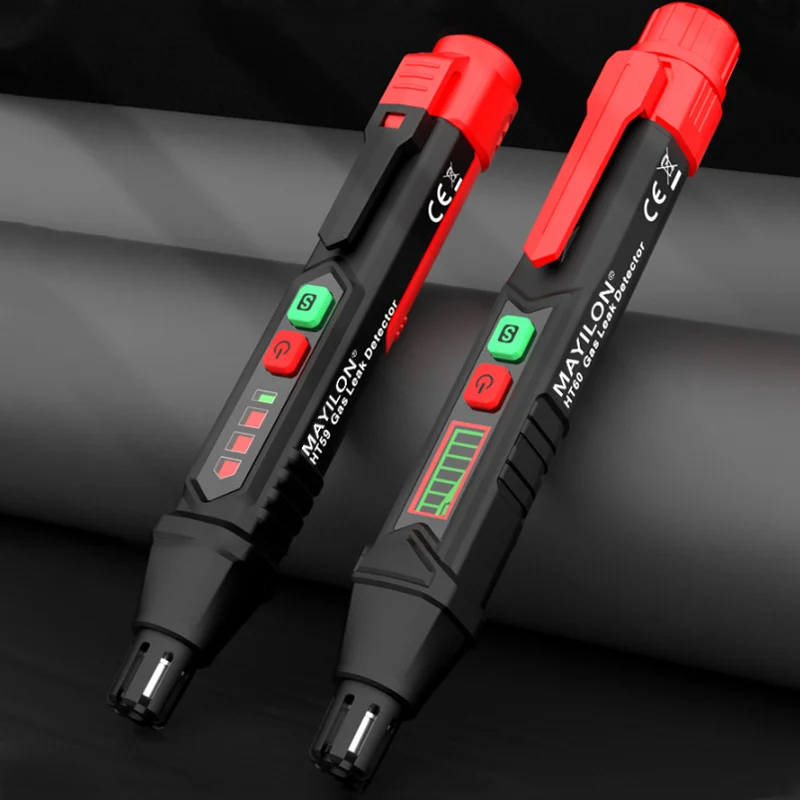 Detector de vazamento de gás compacto para segurança doméstica, sistema de alarme visual e sonoro, comprovando todos os gases inflamáveis, 1PC