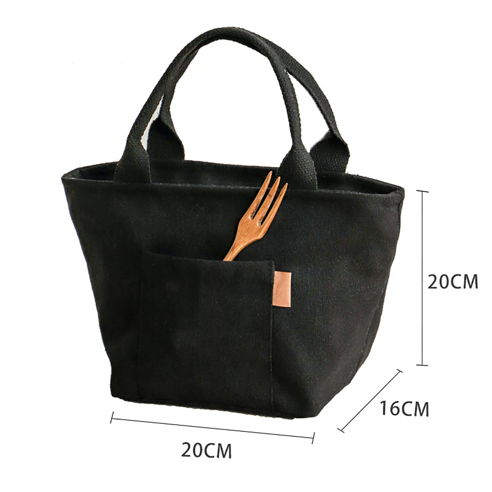 Borsa per il pranzo isolata da 1 pezzo Borsa per il pranzo in tela versatile di grande capacità con cerniera Borsa di stoccaggio portatile riutilizzabile per picnic scolastico