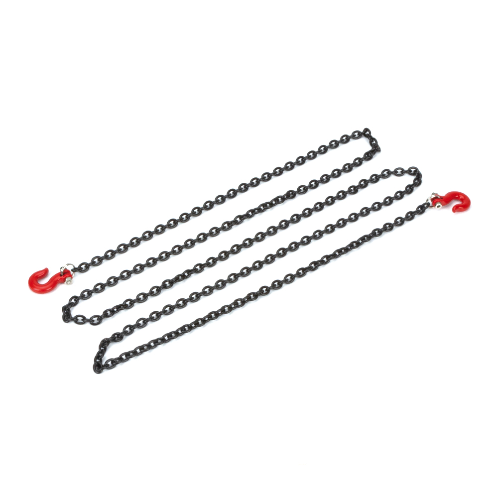 Gancho de remolque de Metal a escala 1/10, herramienta de recuperación de cadena con grillete de anclaje de cabrestante con anillo en D para coche trepador de control remoto Axial SCX10 III TRX4 TRX6
