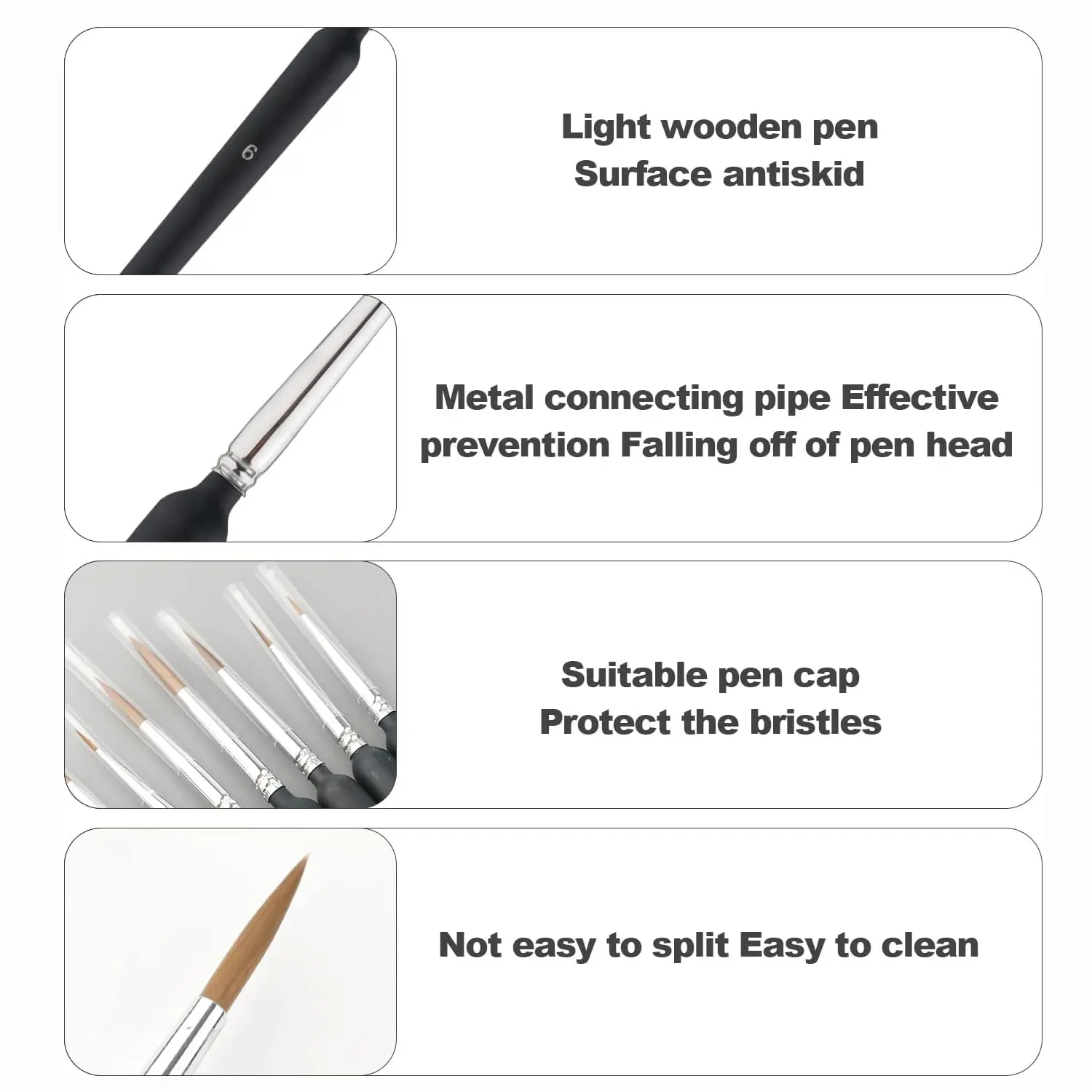11Pcs Premium Miniature Fine Detail Paint Brushes Set Mini Tiny Paint Brush Thin Tip Paint Brushes For Oil Watercolor Acrylic