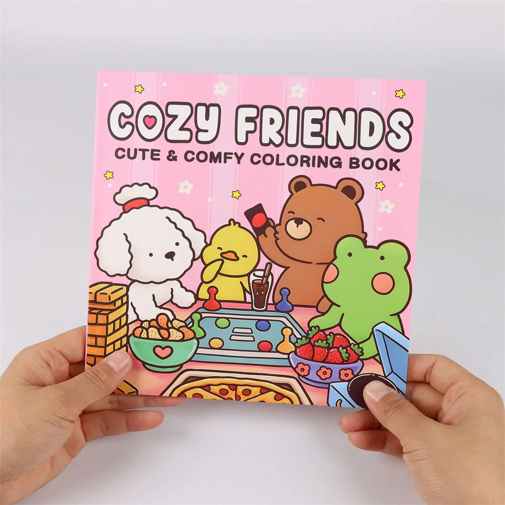 สมุดระบายสีฮาโลวีน COZY FRIENDS สมุดระบายสีสําหรับผู้ใหญ่และวัยรุ่นที่มีสิ่งมีชีวิตที่น่าขนลุกที่น่ารักสําหรับของขวัญวันฮาโลวีน