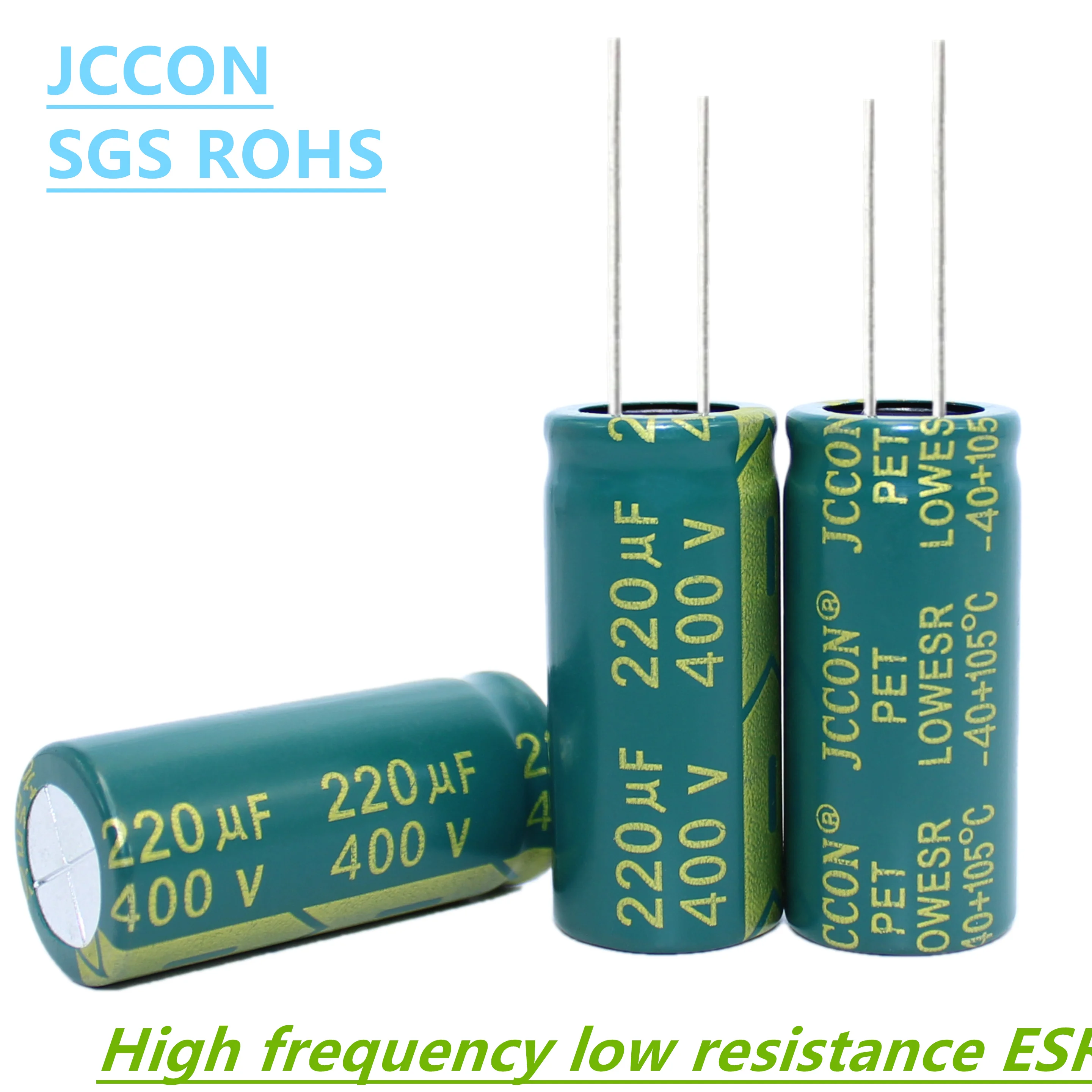 400v 2.2uf 4.7uf 6.8uf 10uf 15uf 22uf 33uf 47uf 68uf 82uf 100uf 120uf 150uf 180uf 220uf JCCON Aluminum Electrolytic Capacitor