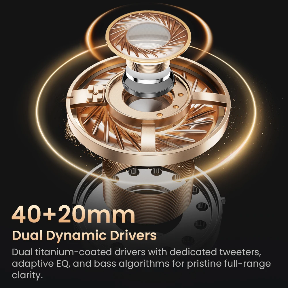 HAYLOU S40 ANC Беспроводные наушники 50 дБ с шумоподавлением Hi-Res 3D-пространственное аудио наушники с гарнитурой LDAC Bluetooth 6,0