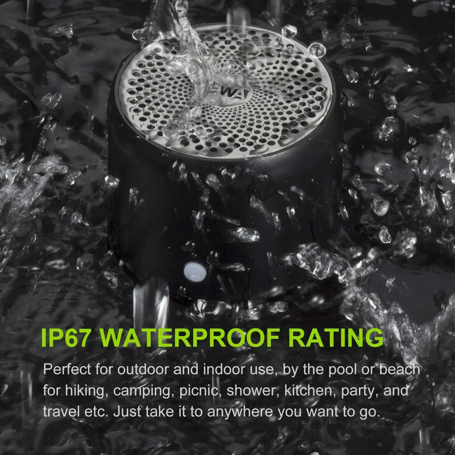 Mini Bluetooth A106 Pro-luidspreker met aangepaste basradiator, IPX7 waterdicht, super draagbare luidsprekers, reiskoffer verpakt