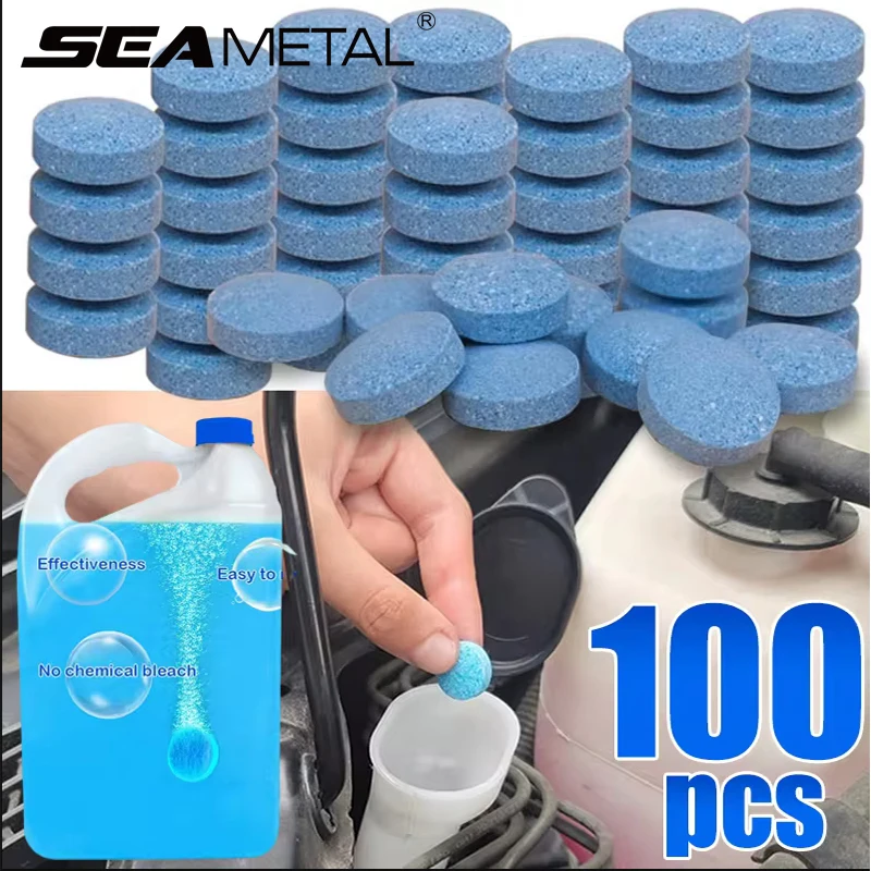 SEAMETAL 20-100 Uds limpiador sólido limpiador de parabrisas de coche tableta efervescente limpiaparabrisas automático limpieza sólida tabletas concentradas