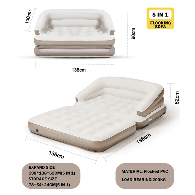Sofá cama colchón de aire inflable cama inflable flocado i