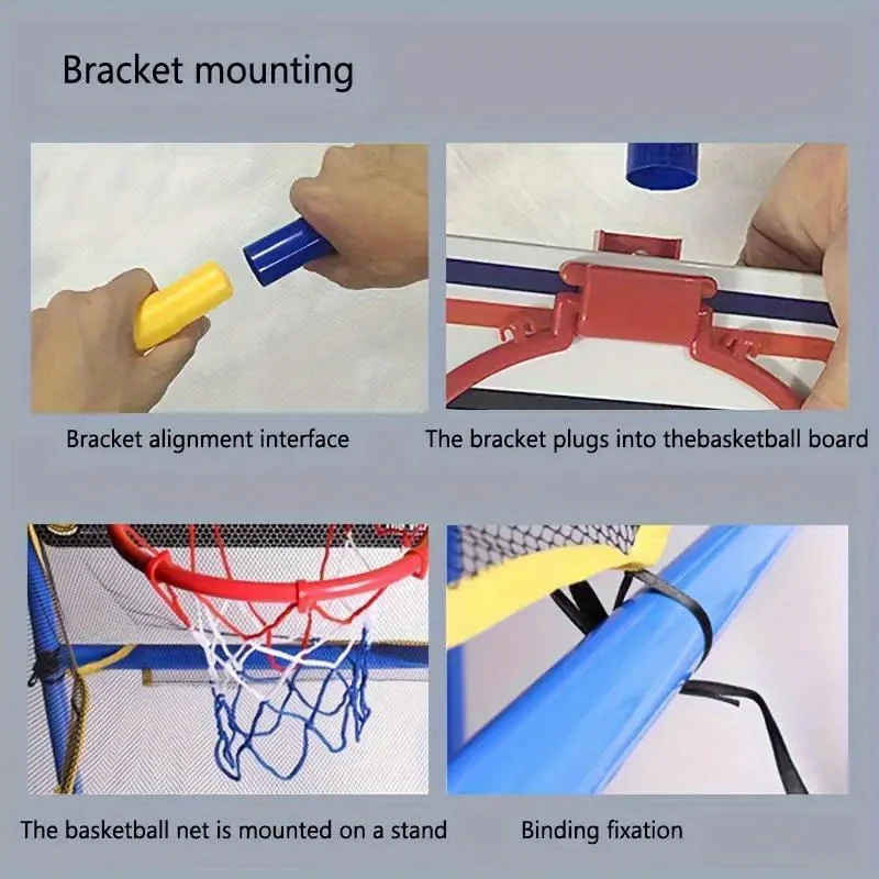 Fantastico set da gioco di basket arcade: doppio gioco per interni/esterni, facile installazione con pompa e palline, ideale per le vacanze e compleanni
