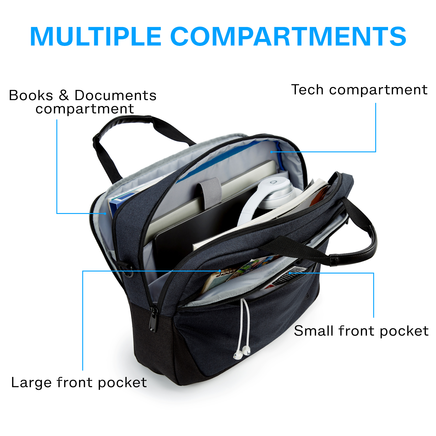 Maleta de computador bloqueável para homens, bolsa de ombro repelente de água, bolsa de mensageiro masculina, bolsa para laptop de negócios, 15.6 ", 17"