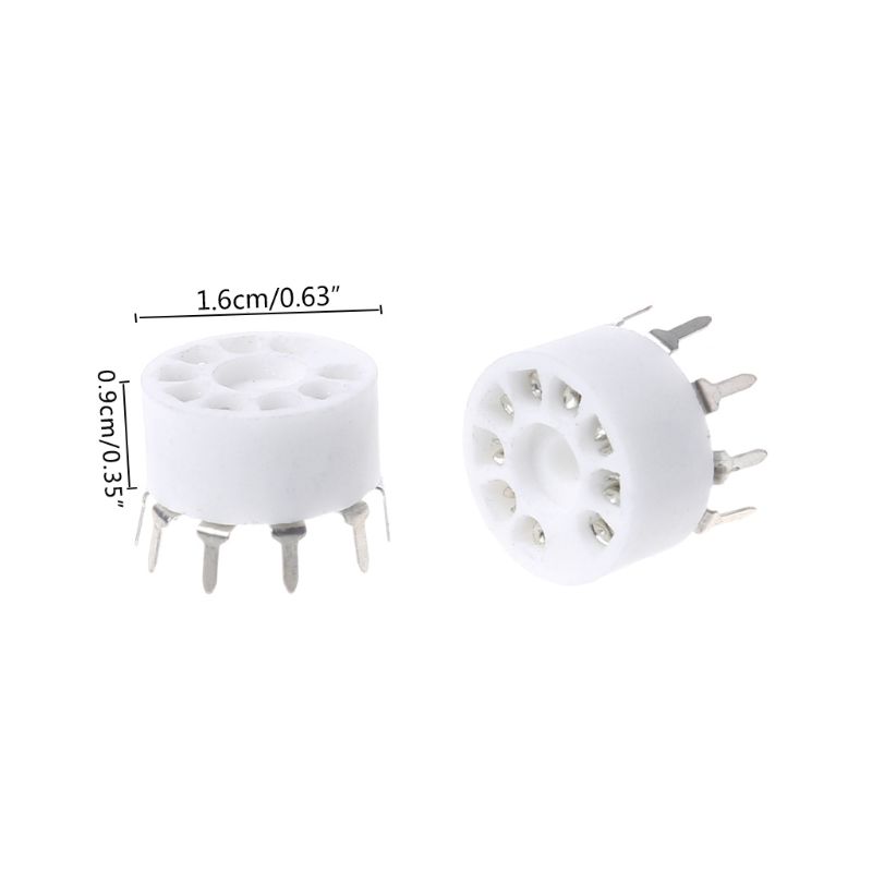 10x 9-poliger Ausgang für elektronische Röhren, Keramikfassungen, versilberter Röhrenhalter,