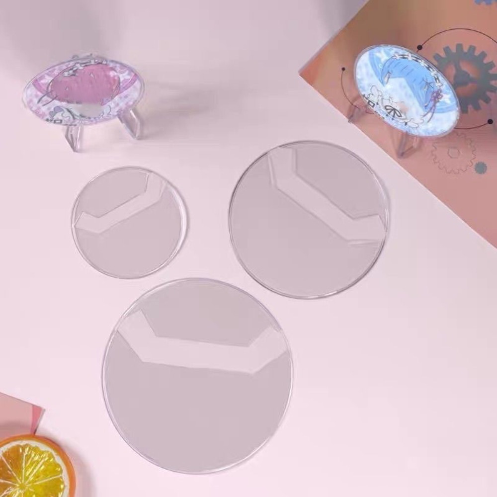 5Pcs Badge Protector Ita Bag Pin Case Transparent Protective Badge Display Sleeve Round Anime Badge Protective Sleeve Badge Pins