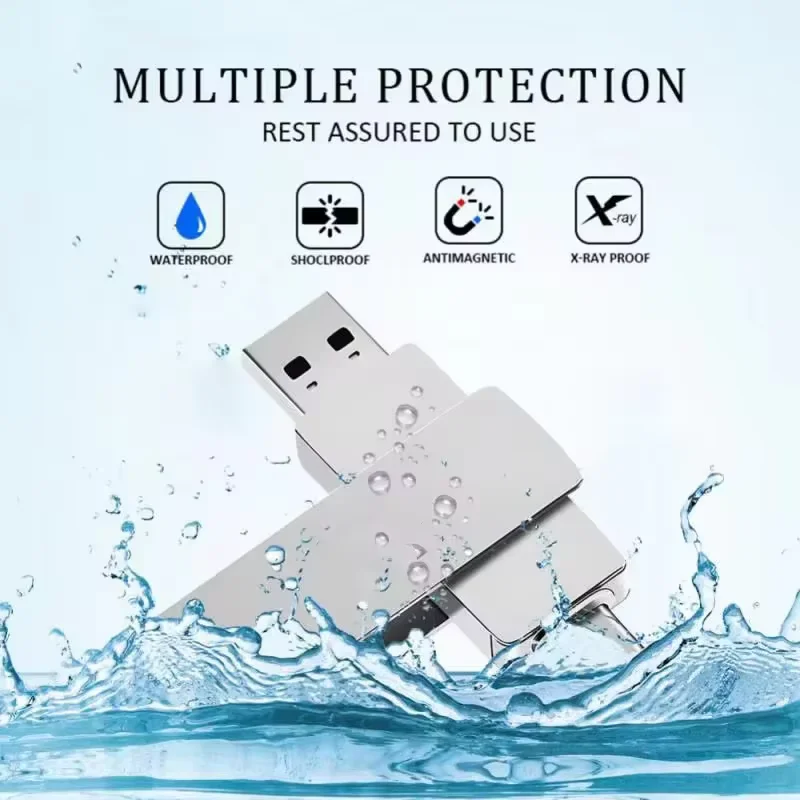 USB 3.2 Flash Drive 16TB High-Speed Transfer Pen Drive 2TB Large Capacity Waterproof Storage Devices 2025 New