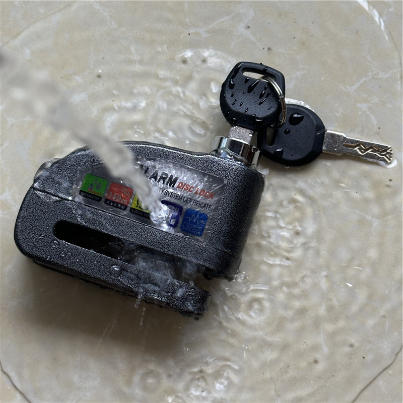 オートバイと自転車用の盗難防止ディスクロック,アルミニウム合金セキュリティアラーム,リマインダーロープ,防水ロックブラケット,6色