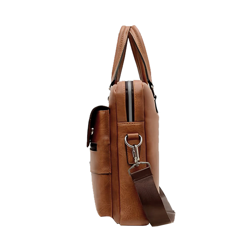 El bolso de hombre de color neutro es adecuado para viajes de negocios y también se puede llevar en un solo hombro. Es hecho de material de PU.