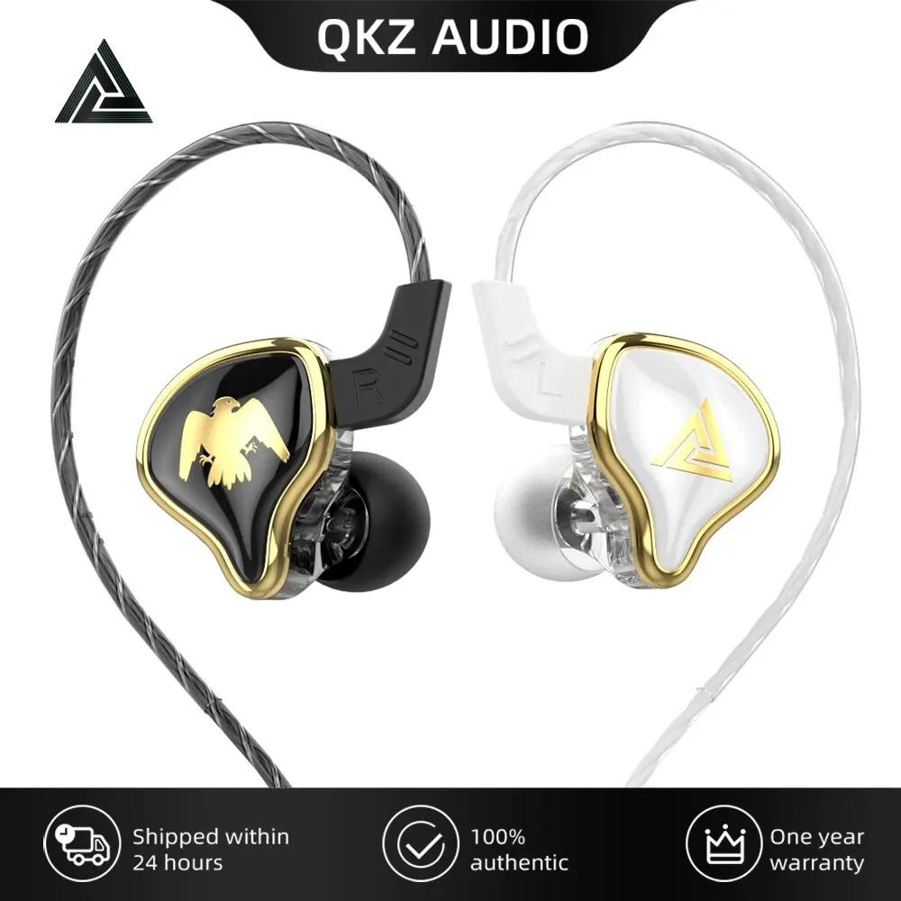 Auricolari cablati dinamici QKZ AK6 Ares originali auricolari sportivi con musica HIFI cuffie auricolari con cancellazione del rumore con microfono