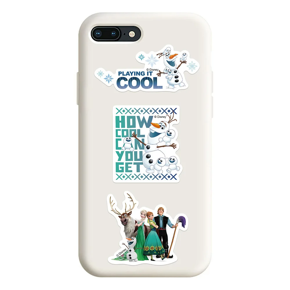 50PCS 디즈니 냉동 안나 엘사 영화 스티커 애니메이션 데칼 스케이트 보드 노트북 오토바이 귀여운 카와이 만화 스티커 팩 어린이 장난감