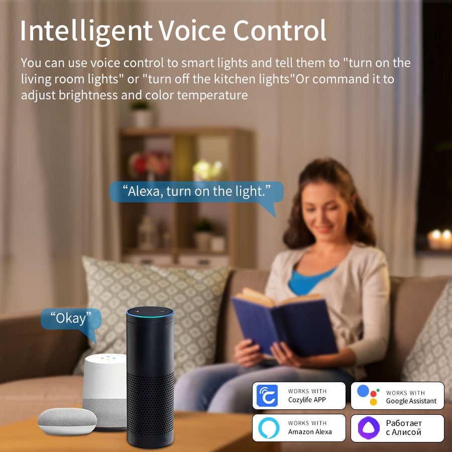 Inteligente wifi led luz de teto 24w cozylife app controle voz painel redondo lâmpada ambiente AC85-265V funciona alexa geogle casa