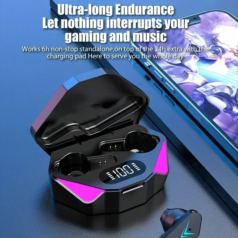 NUOVI X15 TWS Auricolari Bluetooth Wireless Gamer Cuffie 65ms Auricolari a bassa latenza Fone Auricolare Gamer con microfono Vivavoce