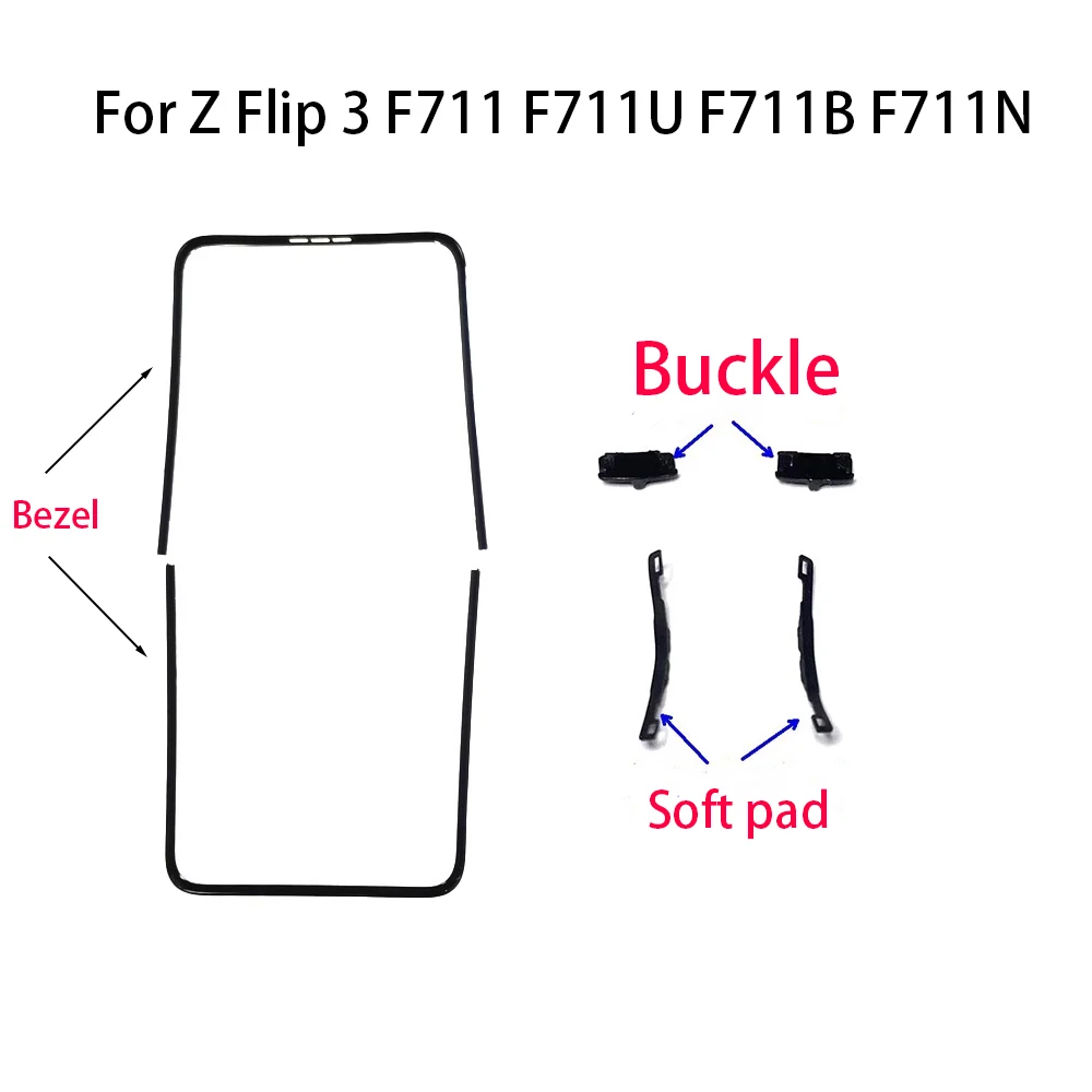 Bracket LCD Frame Bezel  Screen Stand with buckle middle soft pad  For Samsung Galaxy Z Flip  3 4 5 f731 f721 f711