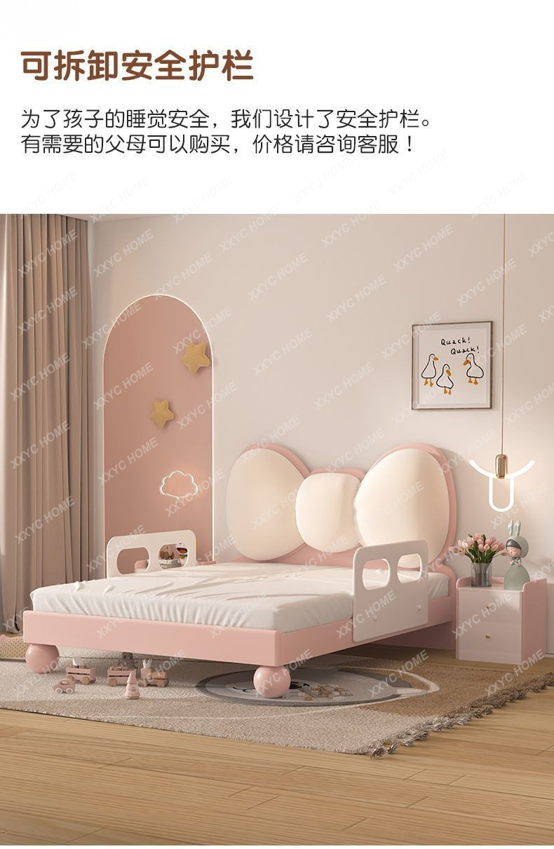 Детская кровать из массива дерева, современная минималистичная мягкая сумка, кровать принцессы для девочек