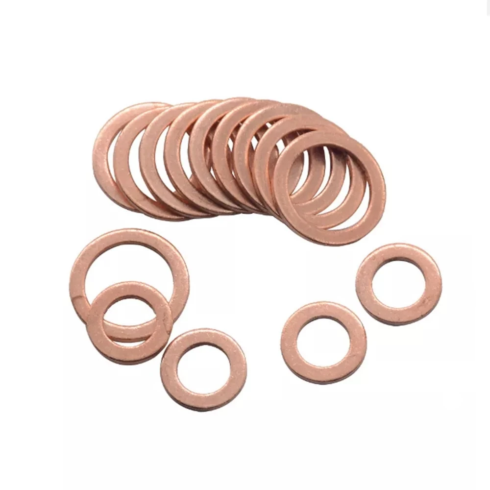 300/280/200/100 Stuks Wasmachine Koperen Afdichting Effen Pakking Wasmachine Carterplug Olie Voor boot Verpletteren Platte Afdichtring Tool 300/280/200/100 Stuks